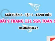 Giải bài 9 trang 121 Toán 8 Tập 1 SGK Cánh Diều